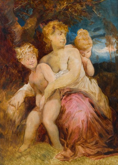 Nymph with Children by After Hans Makart